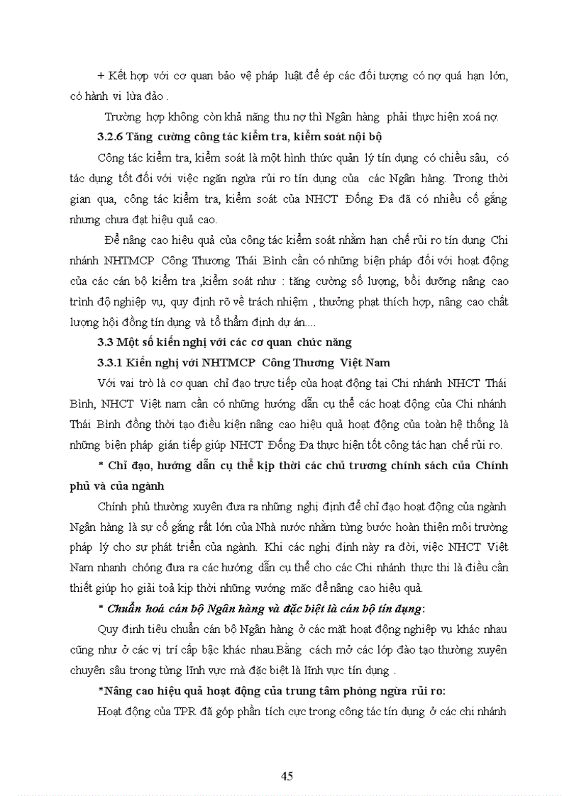 image for page Giải pháp hạn chế rủi ro tín dụng tại Ngân hàng TMCP Công Thương Việt Nam Chi nhánh Thái Bình