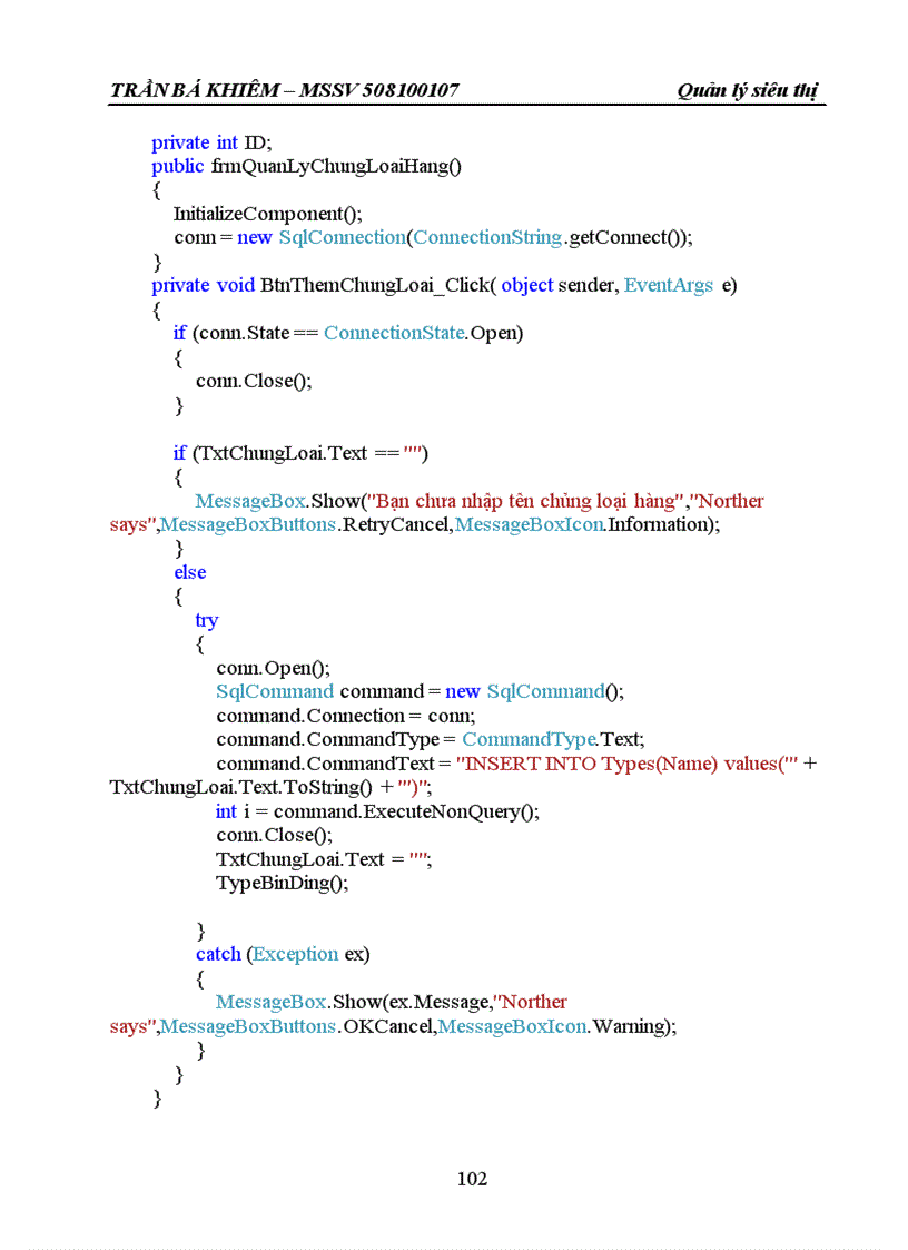 image for page Phân tích Cơ sở dữ liệu bài toán quản lý siêu thị