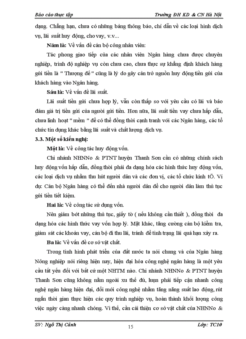 image for page Một số thành tựu đạt được và kiến nghị đối với chi nhánh NHNNo PTNT huyện Thanh Sơn