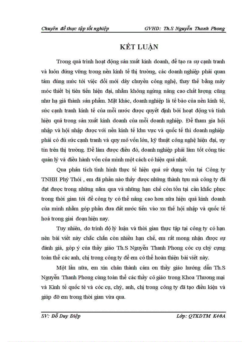 image for page Một số giải pháp nhằm nâng cao hiệu quả sử dụng vốn kinh doanh của Công ty TNHH Phú Thái