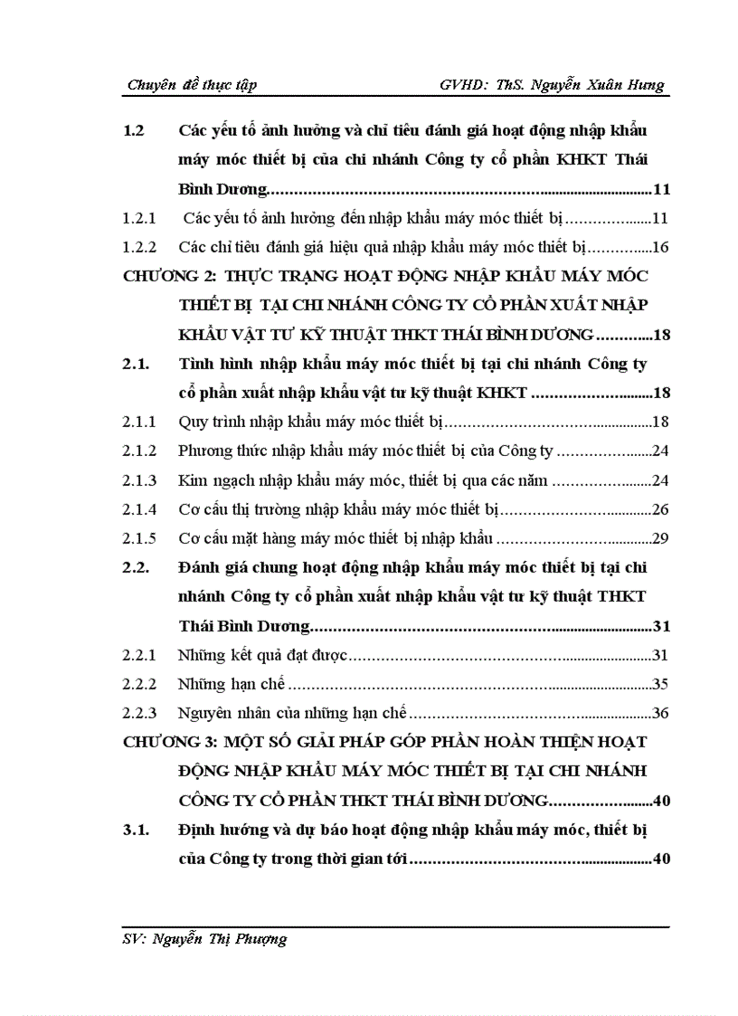 image for page Hoạt động nhập khẩu máy móc thiết bị tại chi nhánh Công ty cổ phần KHKT Thái Bình Dương
