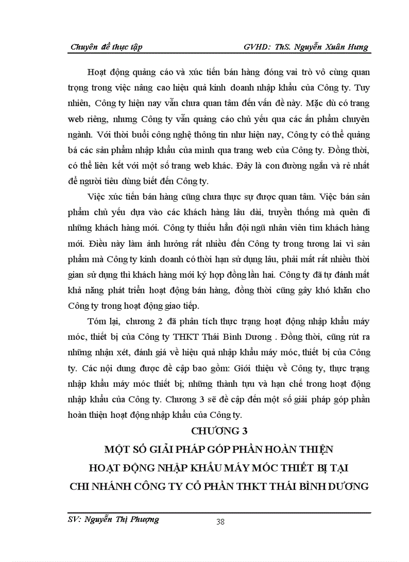 image for page Hoạt động nhập khẩu máy móc thiết bị tại chi nhánh Công ty cổ phần KHKT Thái Bình Dương