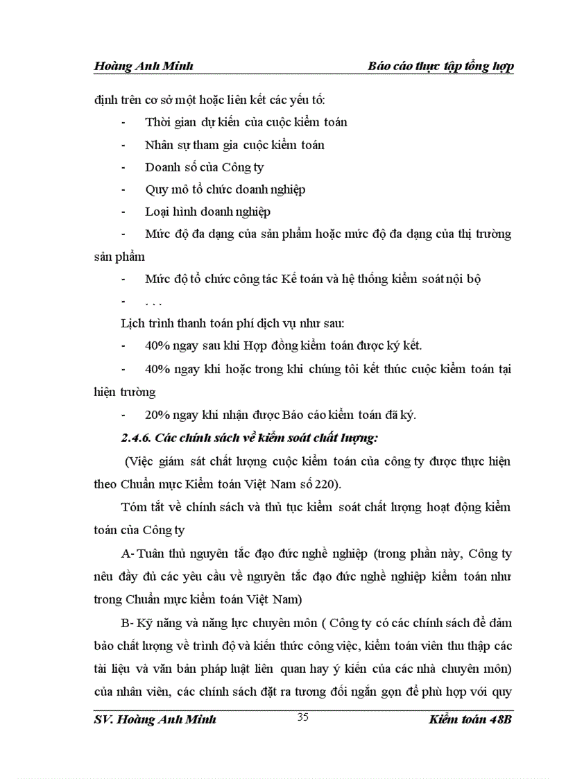 image for page Nhận xét và các giải pháp đề xuất tổ chức và hoạt động của Công ty TNHH Tài chính và Kiểm toán Việt Nam