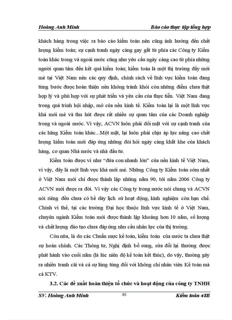 image for page Nhận xét và các giải pháp đề xuất tổ chức và hoạt động của Công ty TNHH Tài chính và Kiểm toán Việt Nam