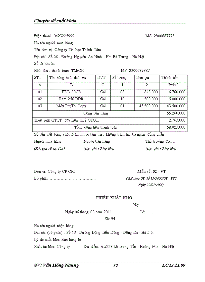 image for page Tổ chức kế toán bán hàng và xác định kết quả bán hàng ở Công ty CP CFI