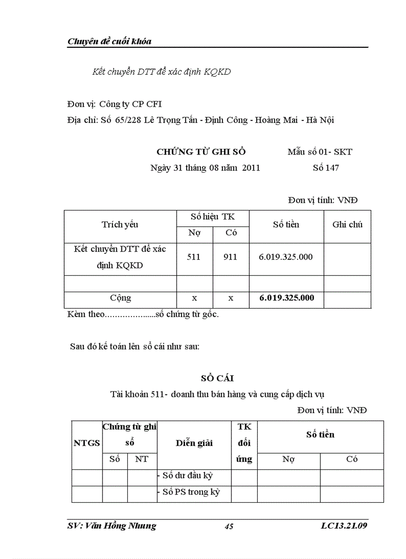 image for page Tổ chức kế toán bán hàng và xác định kết quả bán hàng ở Công ty CP CFI