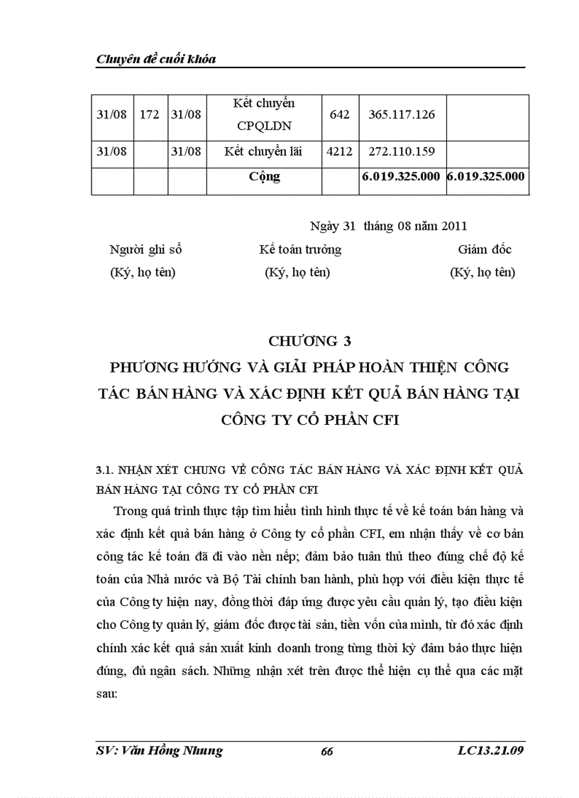 image for page Tổ chức kế toán bán hàng và xác định kết quả bán hàng ở Công ty CP CFI