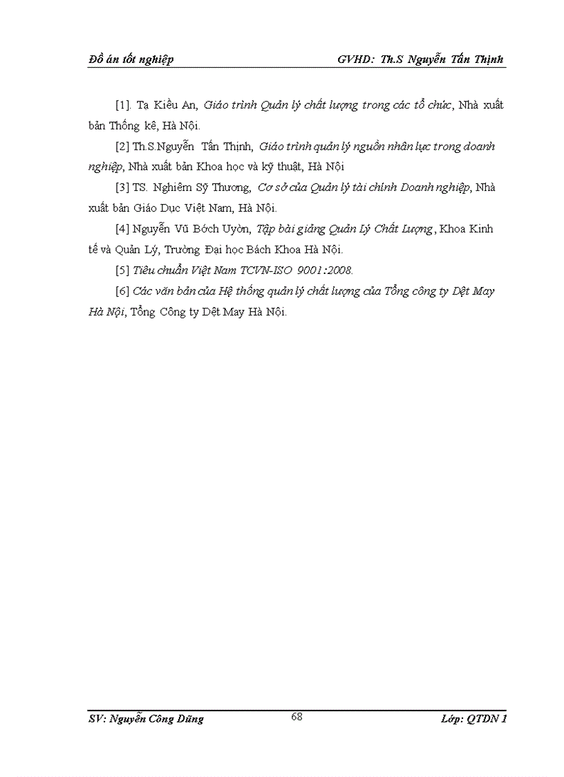 image for page Phân tích tình hình áp dụng hệ thống Quản lý chất lượng theo tiêu chuẩn ISO 9001 2008 tại Tổng công ty Dệt May Hà Nội và một số giải pháp hoàn thiện