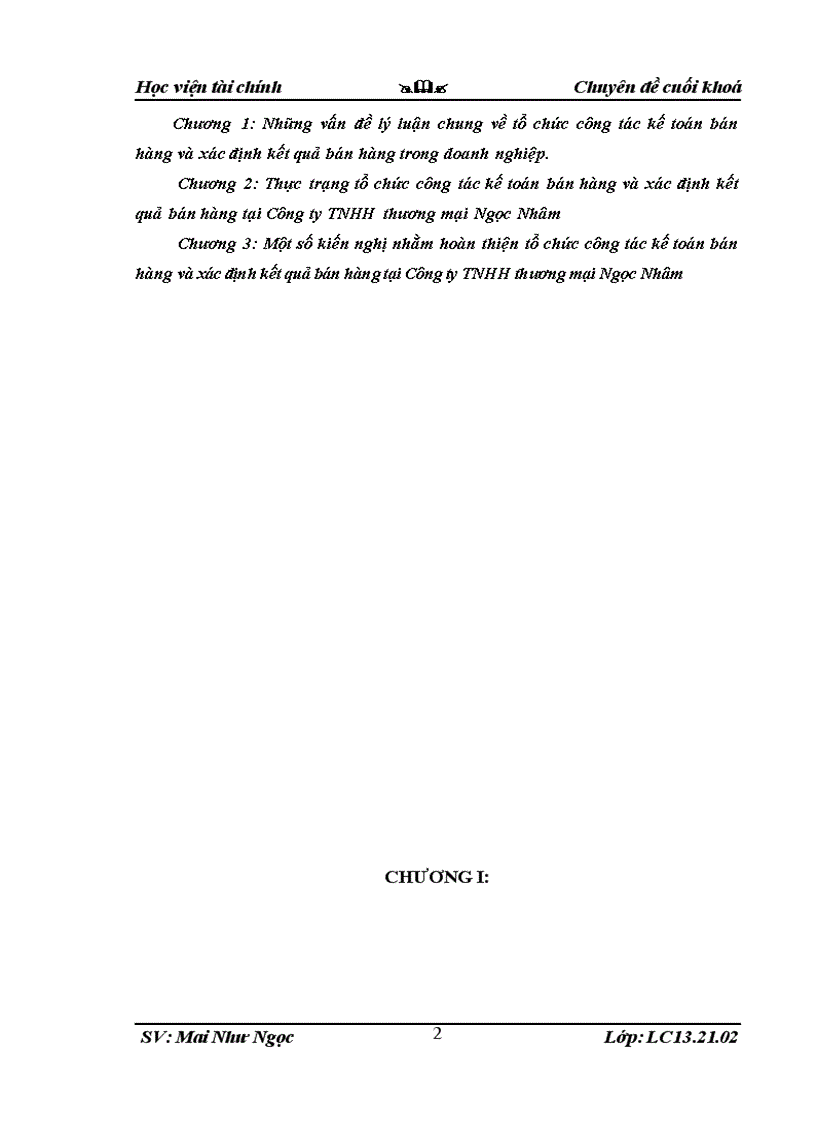 image for page Tổ chức công tác kế toán bán hàng và xác định kết quả bán hàng tại Công ty TNHH thương mại Ngọc Nhâm