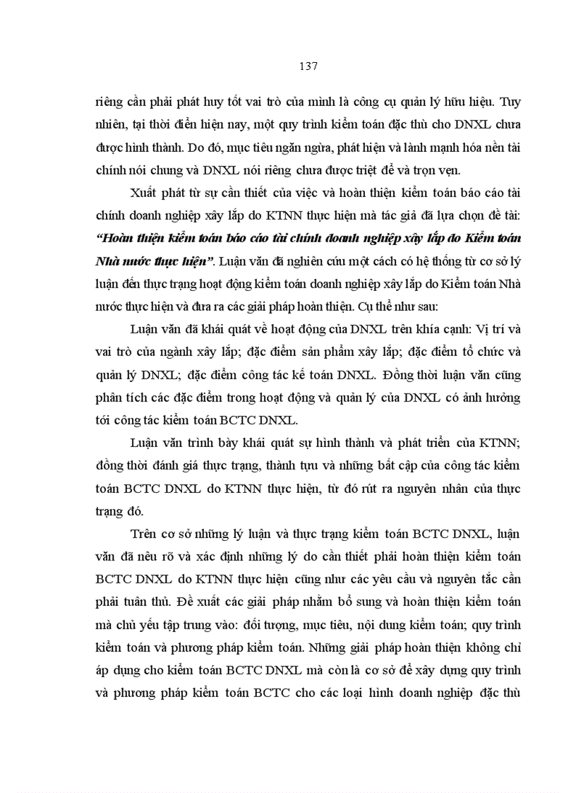 image for page Hoàn thiện kiểm toán báo cáo tài chính doanh nghiệp xây lắp do Kiểm toán Nhà nước Việt Nam thực hiện