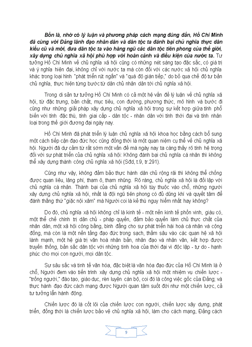 image for page Triết lý phát triển trong tư tưởng Hồ Chí Minh về độc lập dân tộc gắn liền với Chủ Nghĩa Xã Hội
