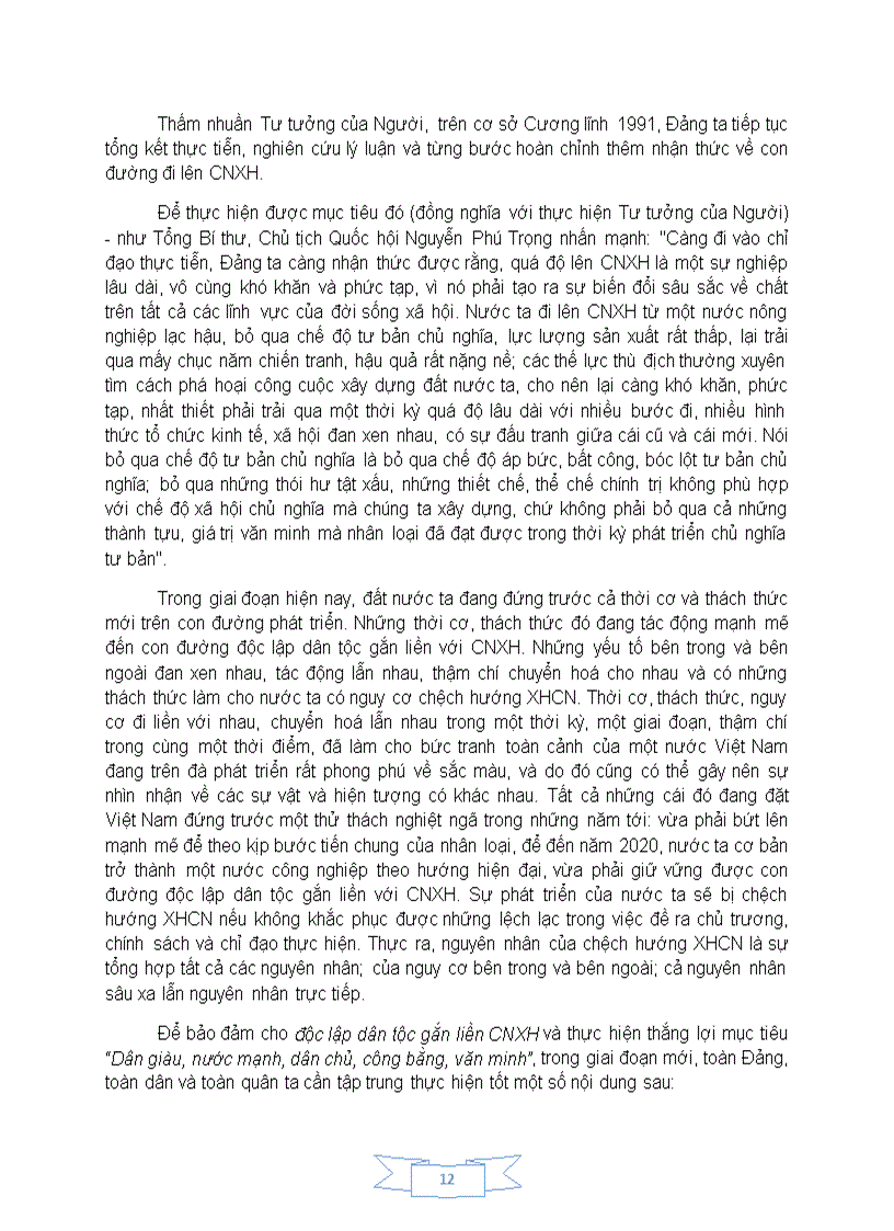 image for page Triết lý phát triển trong tư tưởng Hồ Chí Minh về độc lập dân tộc gắn liền với Chủ Nghĩa Xã Hội