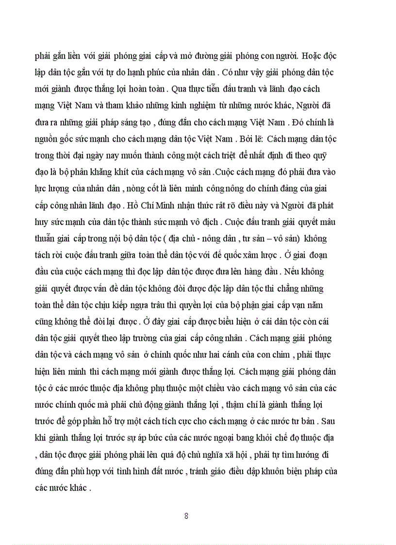 image for page Làm rõ sự sáng tạo của Hồ Chí Minh trong việc giải quyết mối quan hệ giữa vấn đề dân tộc giai cấp Vấn đề này Đảng Nhà nước ta hiện nay giải quyết như thế nào