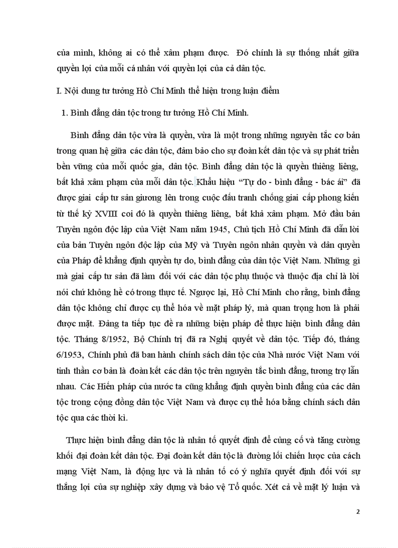 image for page Phân tích luận điểm của Hồ Chí Minh Tất cả các dân tộc trên thế giới đều sinh ra bình đẳng dân tộc nào cũng có quyền sống quyền sung sướng và quyền tự do Liên hệ thực tiễn Việt Nam hiện nay 3