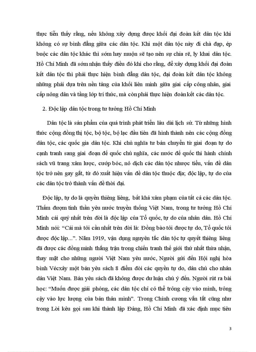 image for page Phân tích luận điểm của Hồ Chí Minh Tất cả các dân tộc trên thế giới đều sinh ra bình đẳng dân tộc nào cũng có quyền sống quyền sung sướng và quyền tự do Liên hệ thực tiễn Việt Nam hiện nay 3