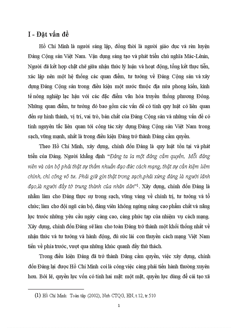 image for page Tư tưởng Hồ Chí Minh về giữ gìn và xây dựng Đảng cộng sản trong sạch vững mạnh