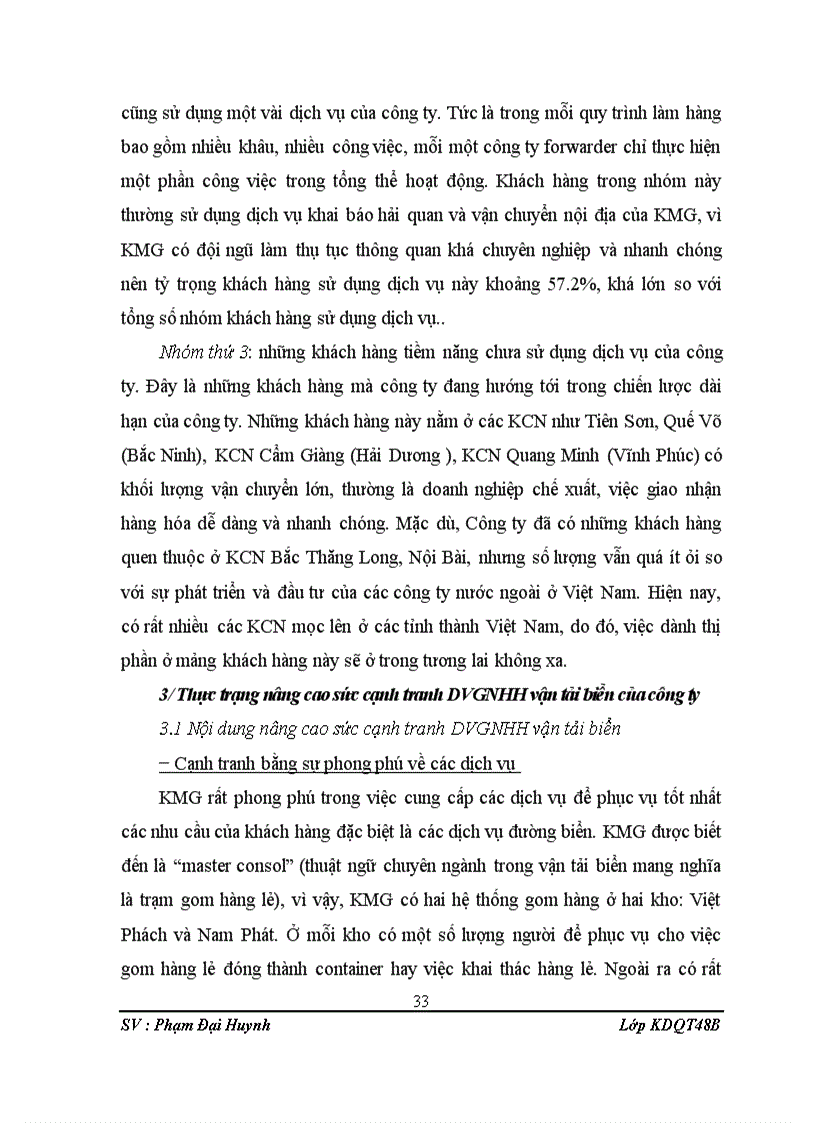 image for page Nâng cao sức cạnh tranh của dịch vụ giao nhận hàng hóa đường biển ở công ty TNHH Toàn Cầu Khải Minh KMG