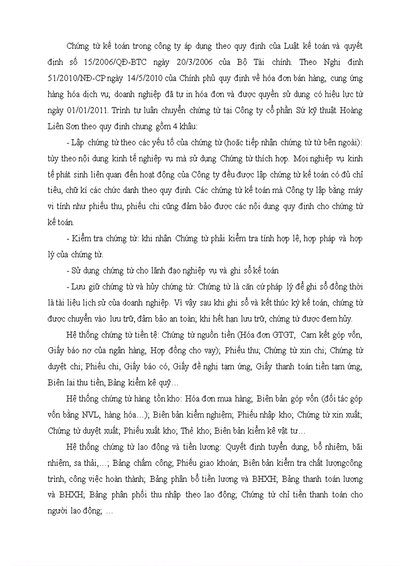 image for page Một số đánh giá về tình hình tổ chức hạch toán kế toán tại Công ty cổ phần Sứ kỹ thuật Hoàng Liên Sơn