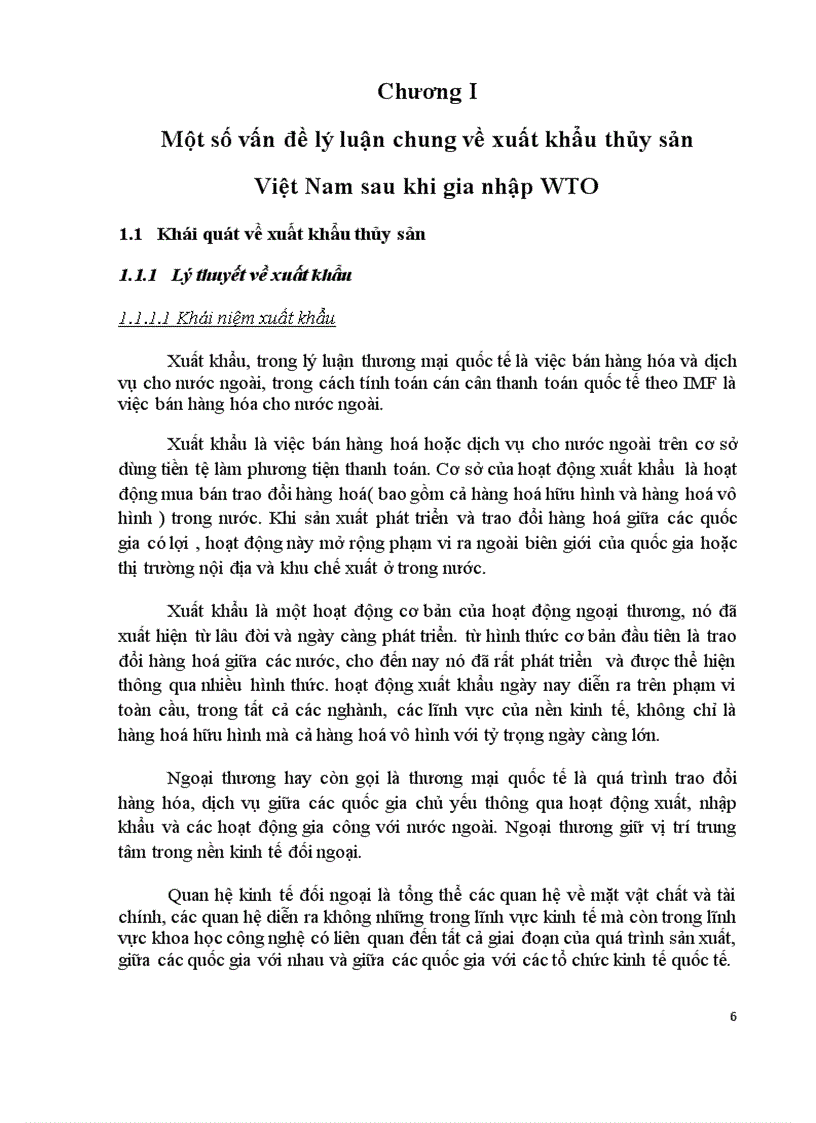Tác động của gia nhập WTO tới hoạt động xuất khẩu thủy sản Việt Nam