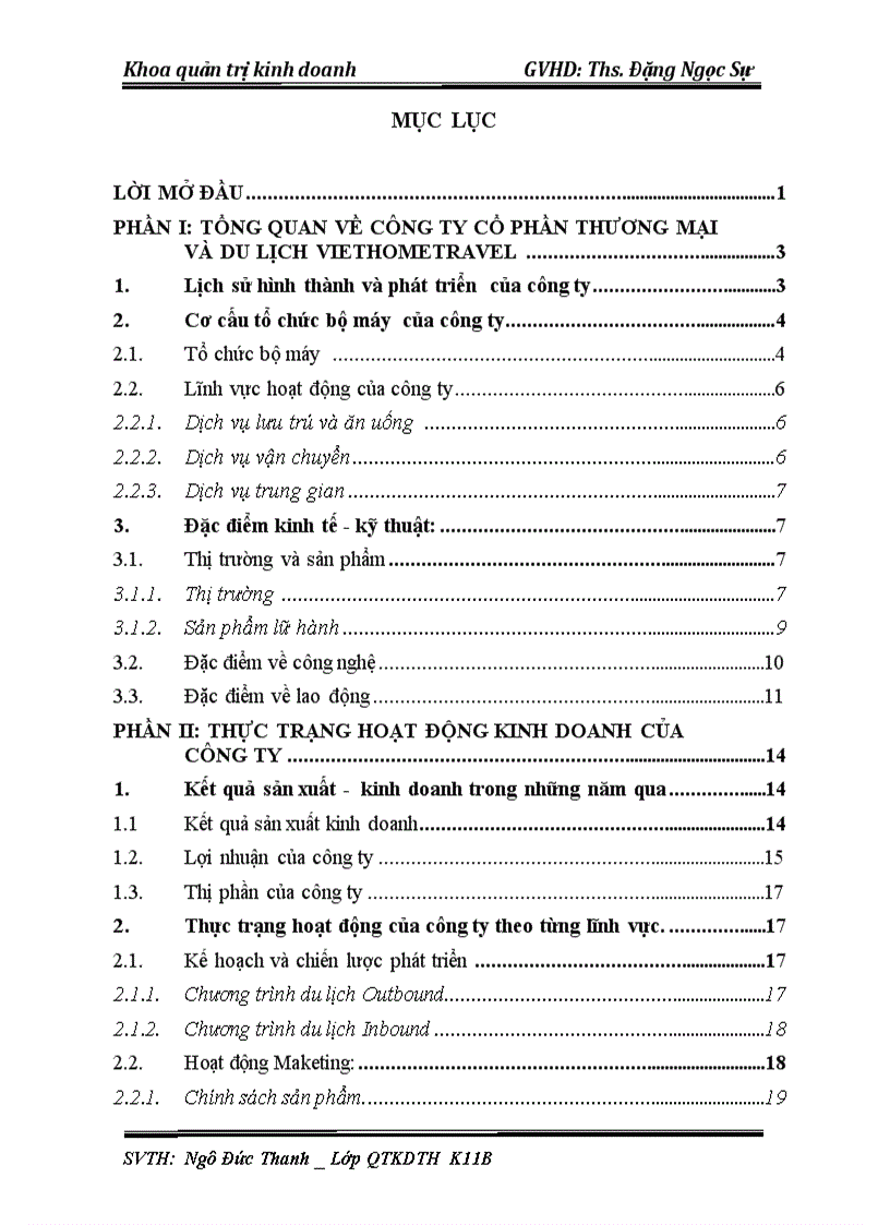 image for page Một số đề xuất nhằm nâng cao chất lượng của công ty VietHomeTravel