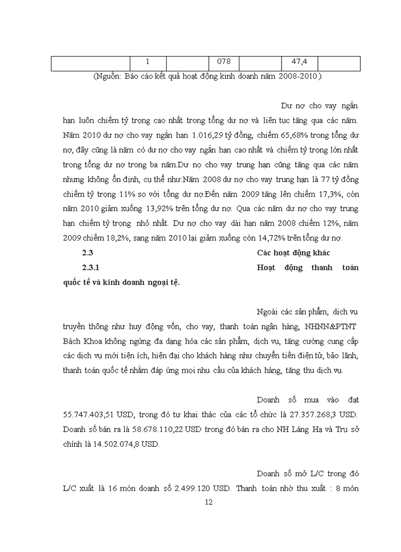 image for page Đánh giá kết quả hoạt động kinh doanh và định hướng phát triển của ngân hàng NNPTNT chi nhánh Bách Khoa