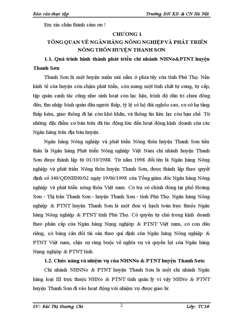 image for page Tình hình hoạt động của NHNNo PTNT huyện Thanh Sơn 1