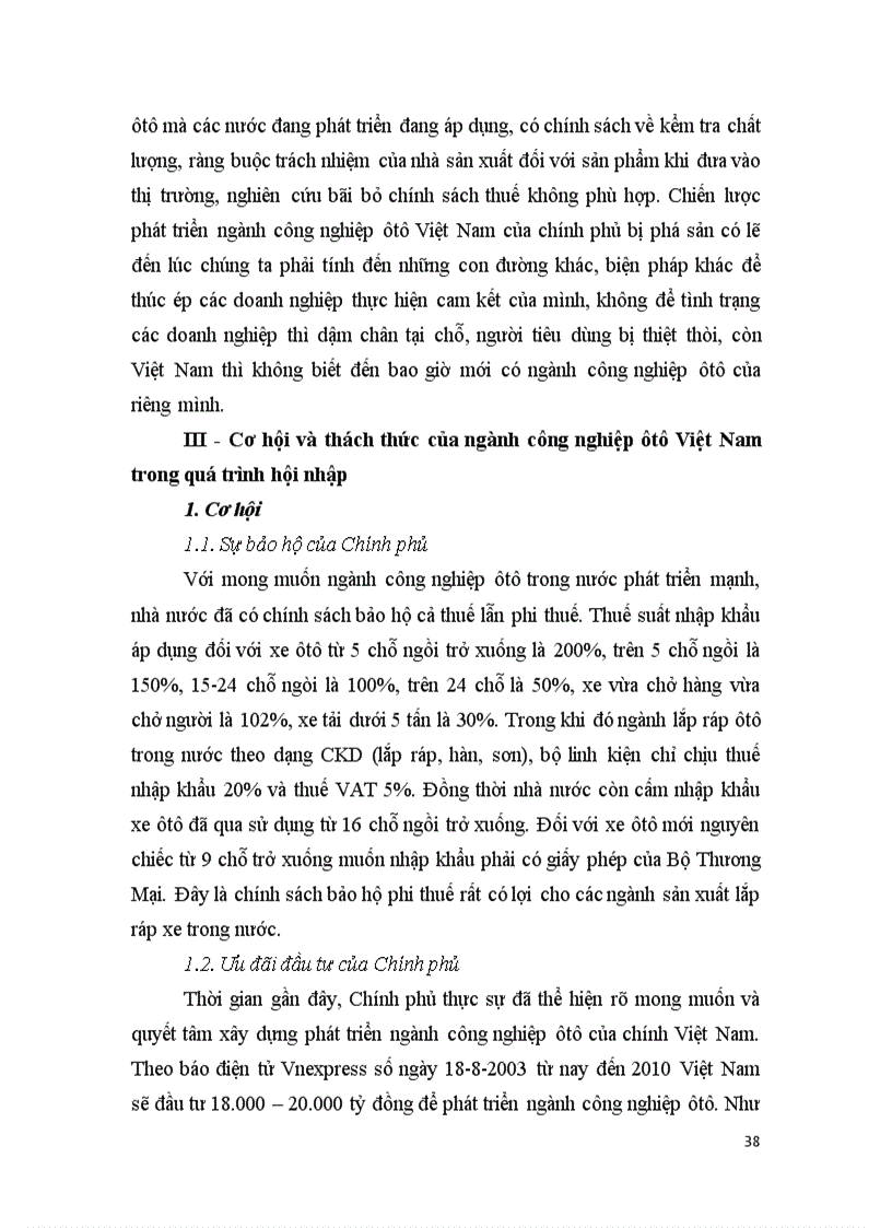 image for page Ngành công nghiệp ôtô Việt Nam trong điều kiện hội nhập Thực trạng và giải pháp