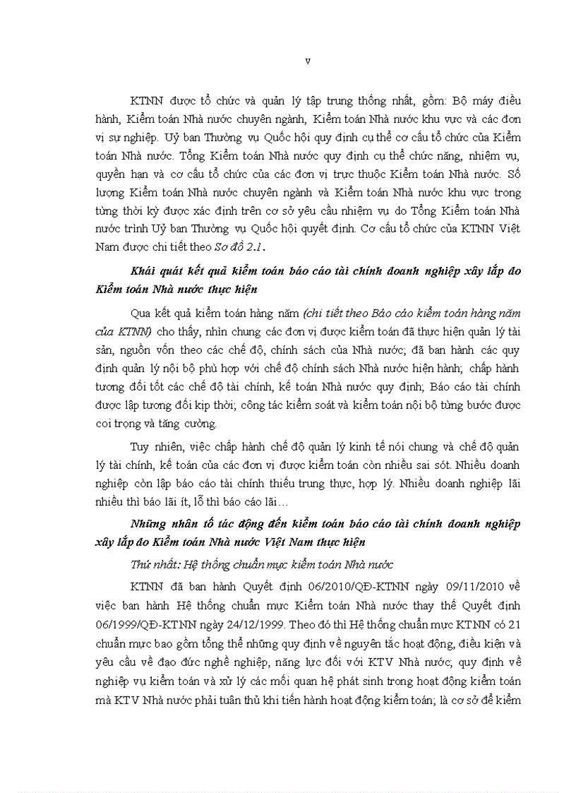 image for page Hoàn thiện kiểm toán báo cáo tài chính doanh nghiệp xây lắp do Kiểm toán Nhà nước thực hiện