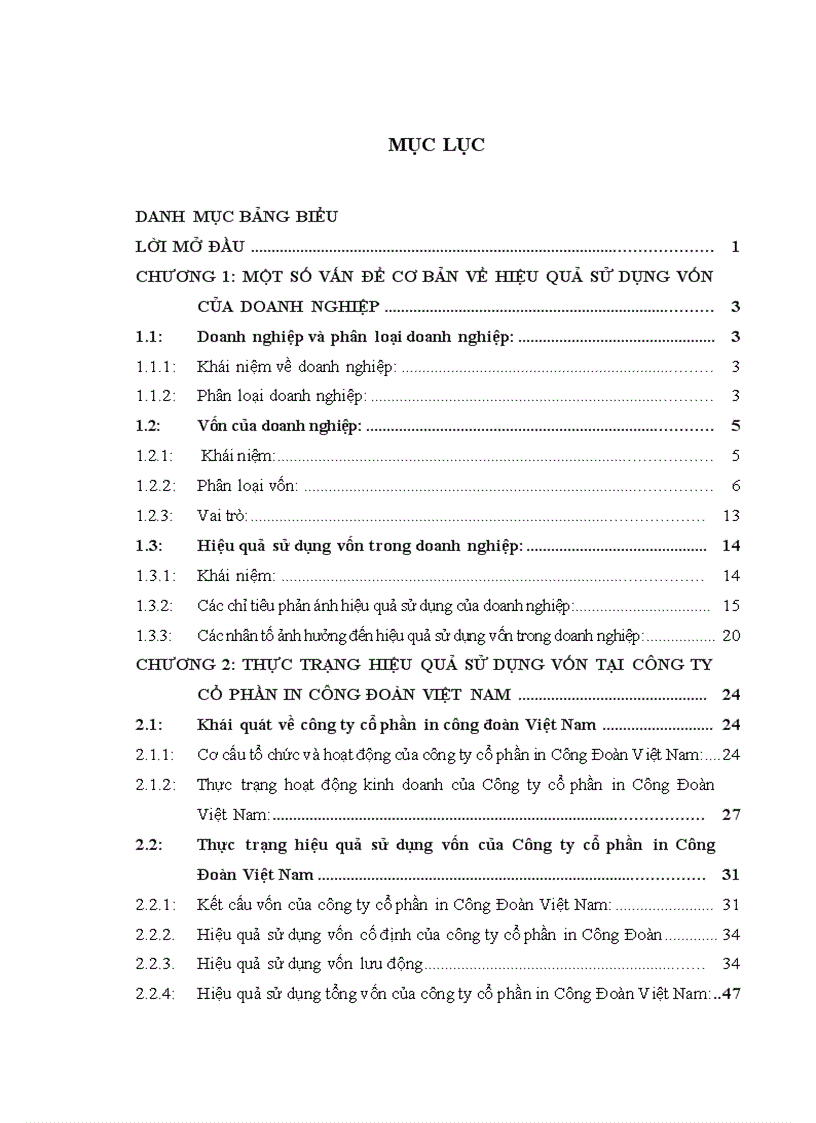 image for page Một số giải pháp nhằm nâng cao hiệu quả sử dụng vốn tại Công ty cổ phần in Công đoàn Việt Nam 1