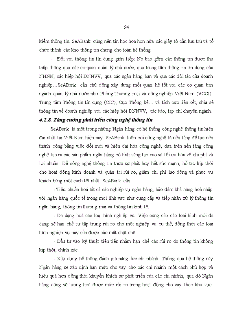 image for page Hạn chế rủi ro Tín dụng tại Ngân hàng Thương mại cổ phần Đông Nam Á SeABank đối với Doanh nghiệp nhỏ và vừa