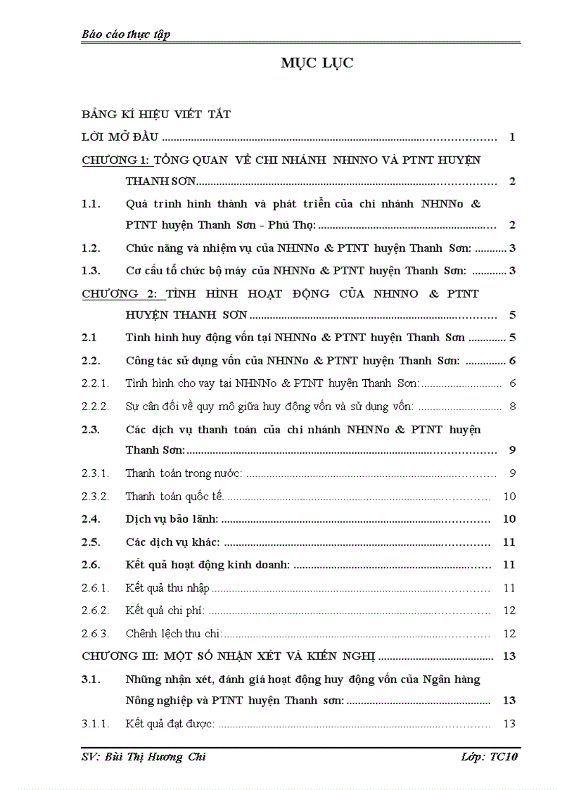 image for page Những nhận xét đánh giá hoạt động huy động vốn của Ngân hàng Nông nghiệp và PTNT huyện Thanh sơn