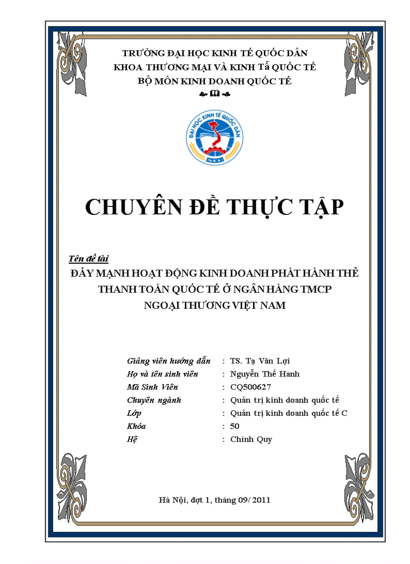 image for page Đẩy mạnh hoạt động kinh doanh phát hành thẻ thanh toán quốc tế ở Ngân hàng TMCP Ngoại Thương Việt Nam