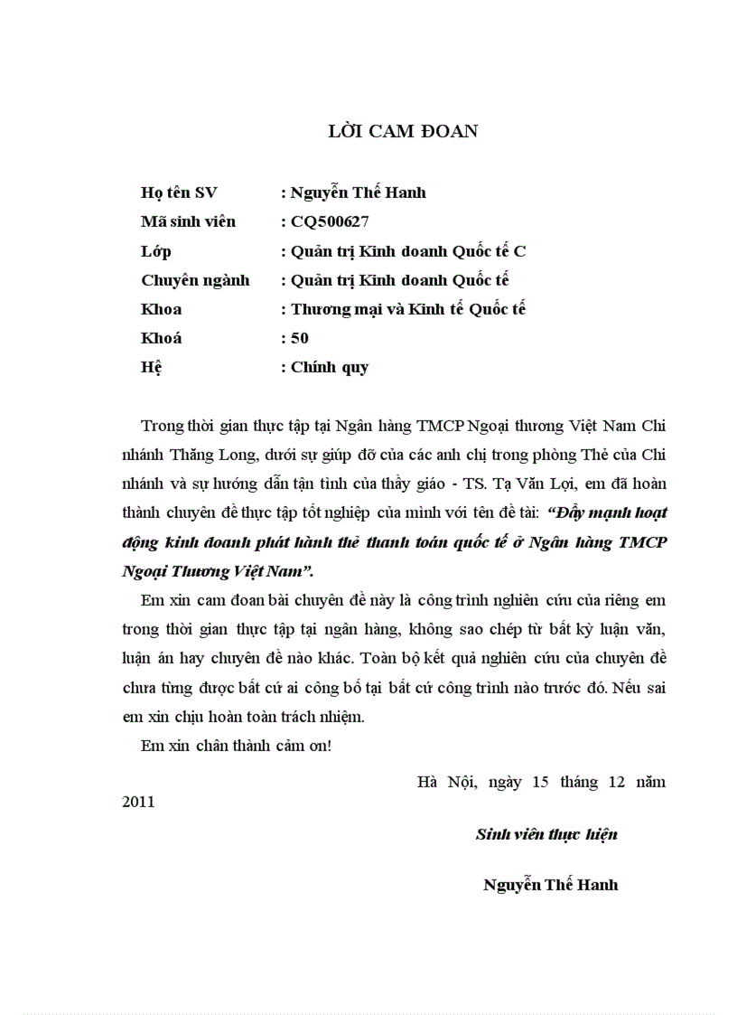 image for page Đẩy mạnh hoạt động kinh doanh phát hành thẻ thanh toán quốc tế ở Ngân hàng TMCP Ngoại Thương Việt Nam