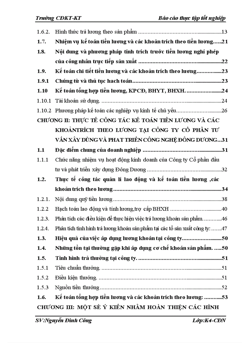 image for page Kế toán tiền lương và các khoản trích theo lương tại Công ty cổ phần tư vấn xõy dựng và phỏt triển cụng nghệ Đụng Dương