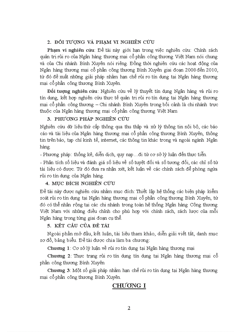image for page Giải pháp phòng ngừa và hạn chế rủi ro tín dụng ở Ngân hàng thương mại cổ phần công thương Việt Nam Chi nhánh Bình Xuyên 1