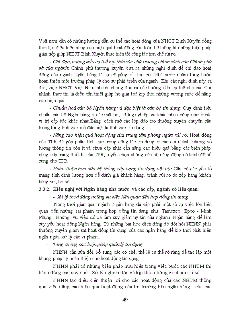 image for page Giải pháp phòng ngừa và hạn chế rủi ro tín dụng ở Ngân hàng thương mại cổ phần công thương Việt Nam Chi nhánh Bình Xuyên 1