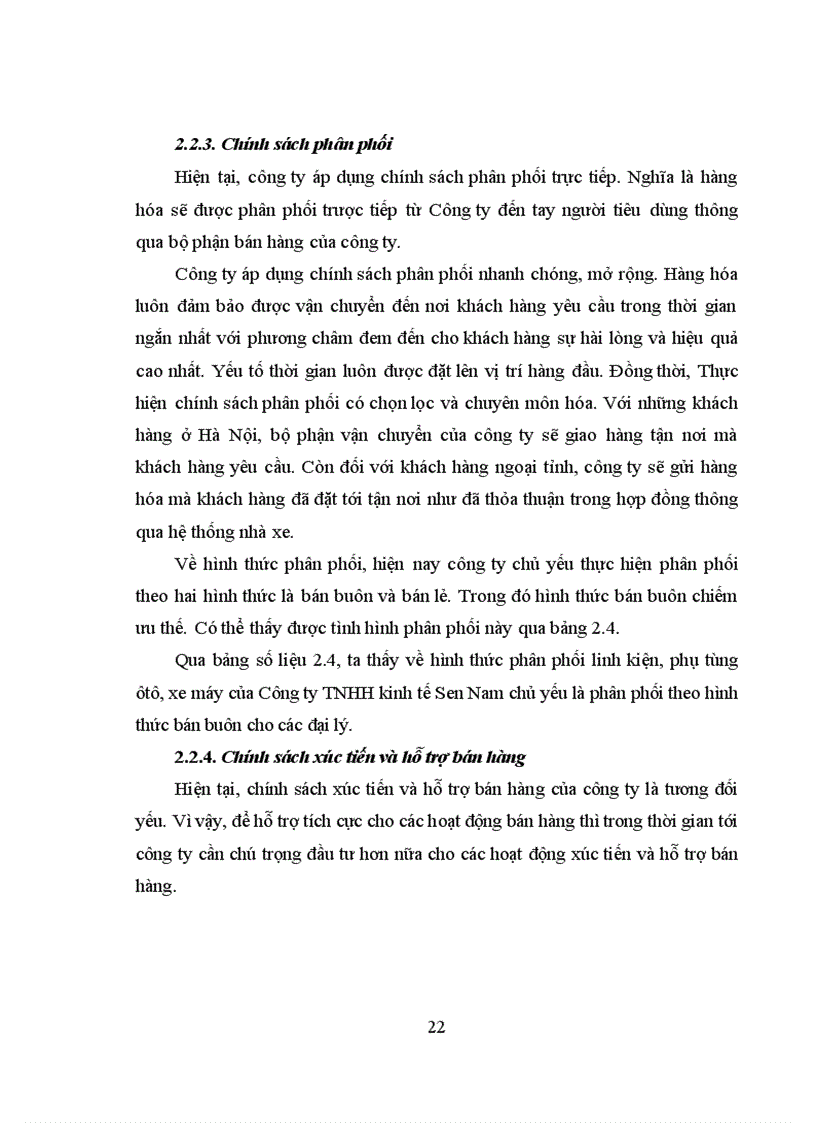 image for page Một số giải pháp thúc đẩy hoạt động bán linh kiện phụ tùng ôtô xe máy của Công ty TNHH kinh tế Sen Nam 1