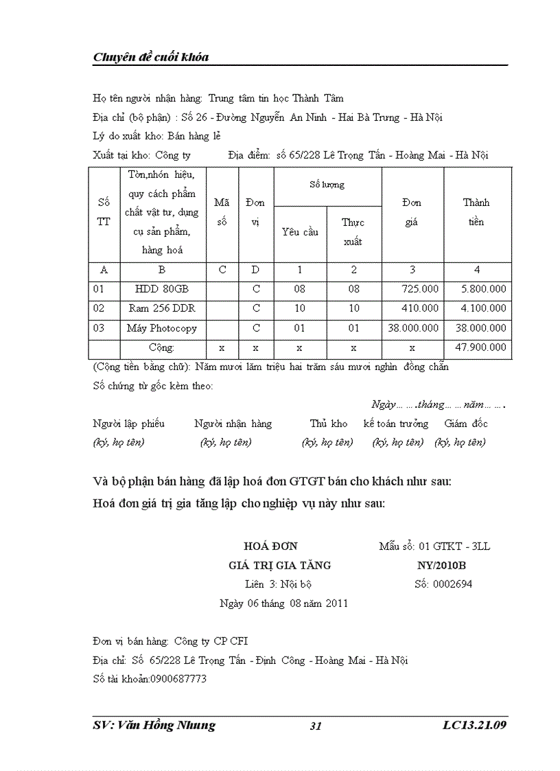 image for page Tổ chức kế toán bán hàng và xác định kết quả bán hàng ở Công ty CP CFI 1