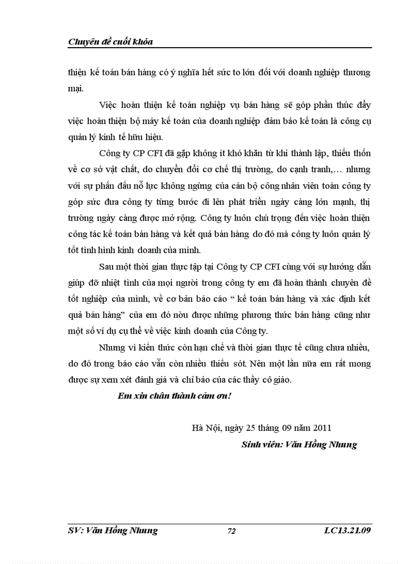 image for page Tổ chức kế toán bán hàng và xác định kết quả bán hàng ở Công ty CP CFI 1