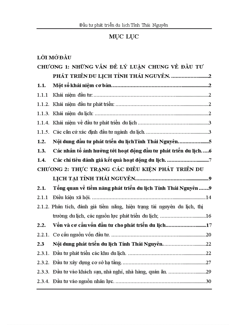 image for page Đầu tư phát triển du lịch Tỉnh Thái Nguyên 1