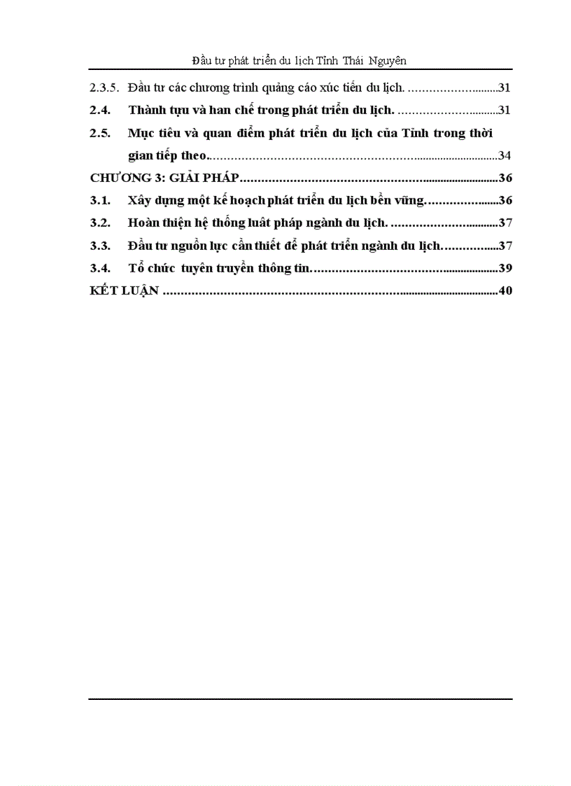 image for page Đầu tư phát triển du lịch Tỉnh Thái Nguyên 1