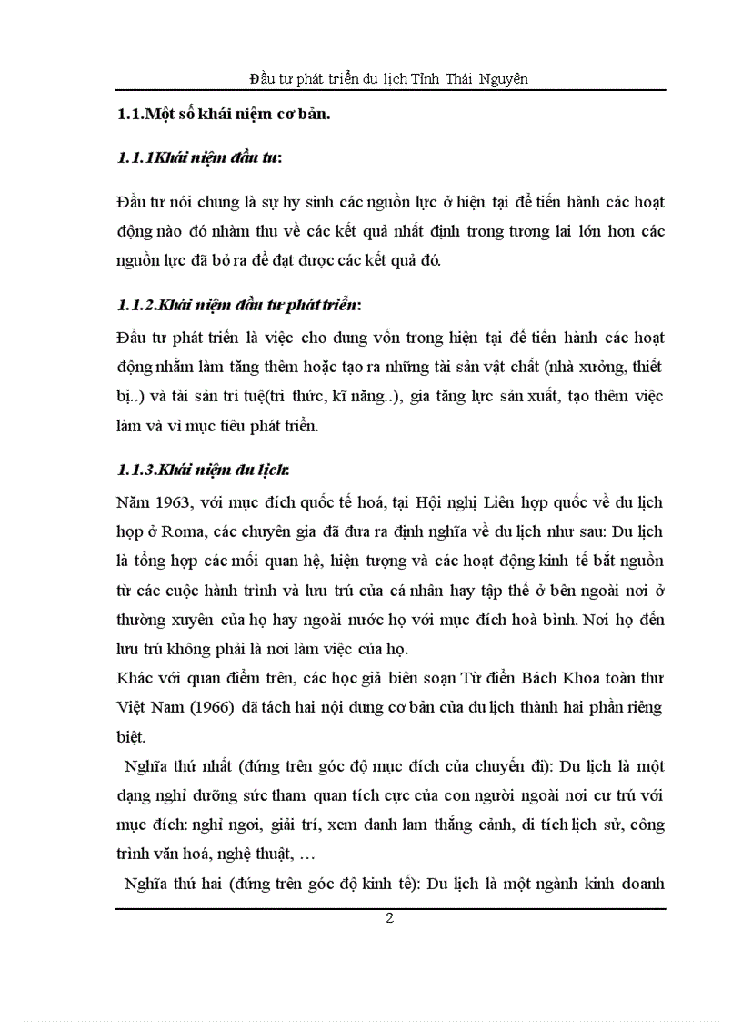 image for page Đầu tư phát triển du lịch Tỉnh Thái Nguyên 1