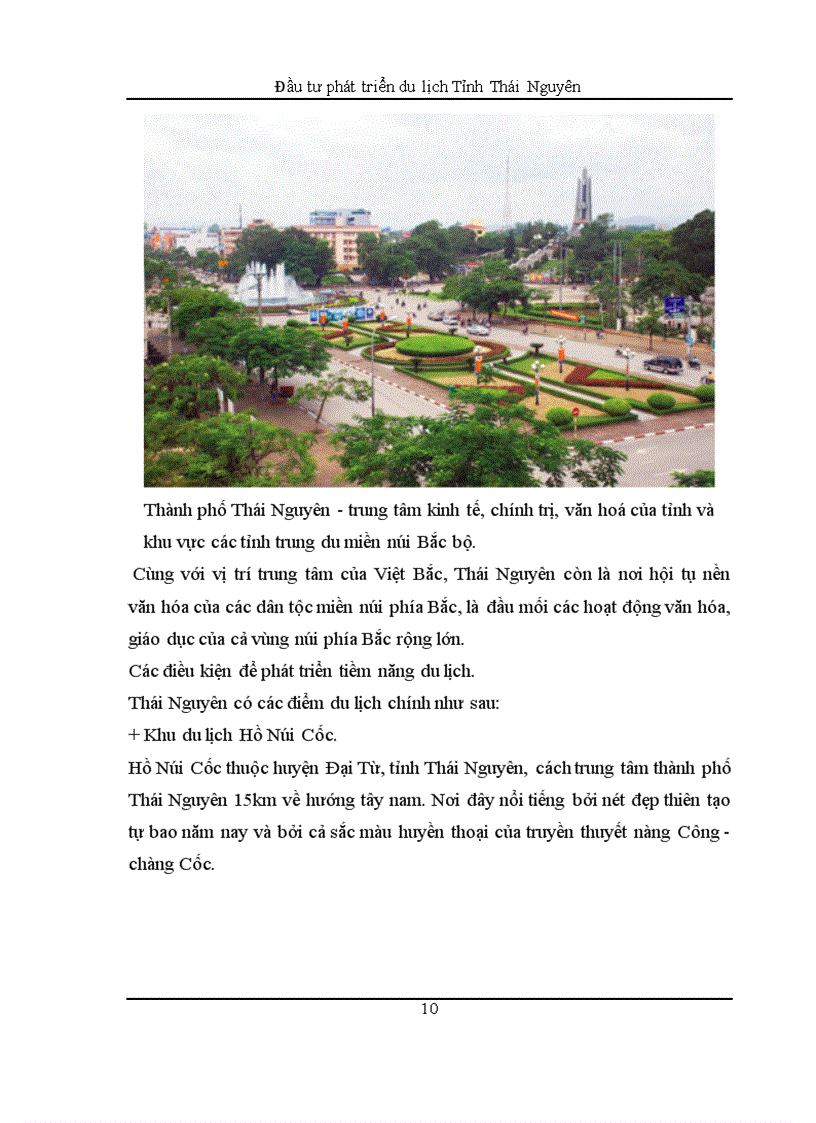 image for page Đầu tư phát triển du lịch Tỉnh Thái Nguyên 1