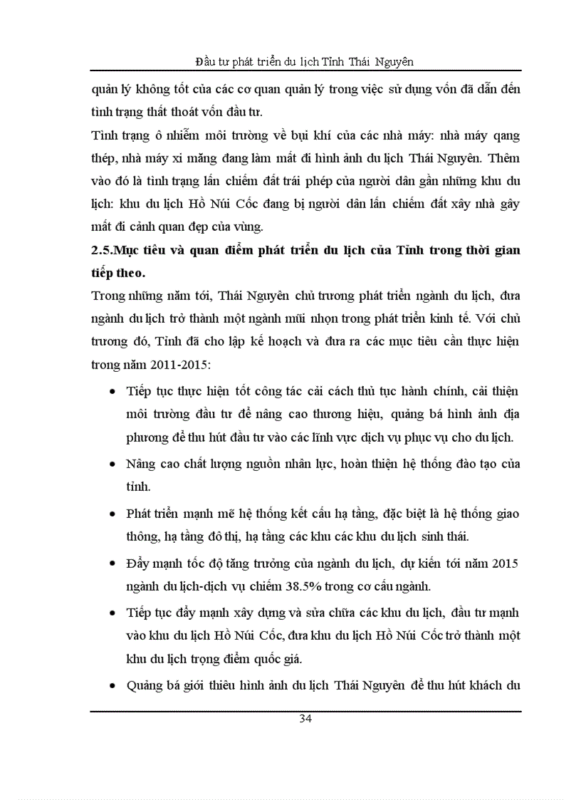 image for page Đầu tư phát triển du lịch Tỉnh Thái Nguyên 1