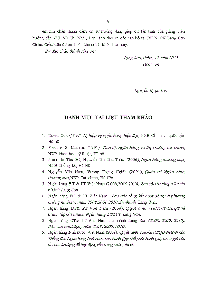 image for page Giải pháp tăng cường công tác huy động vốn của Ngân hàng ĐT PT chi nhánh Lạng Sơn