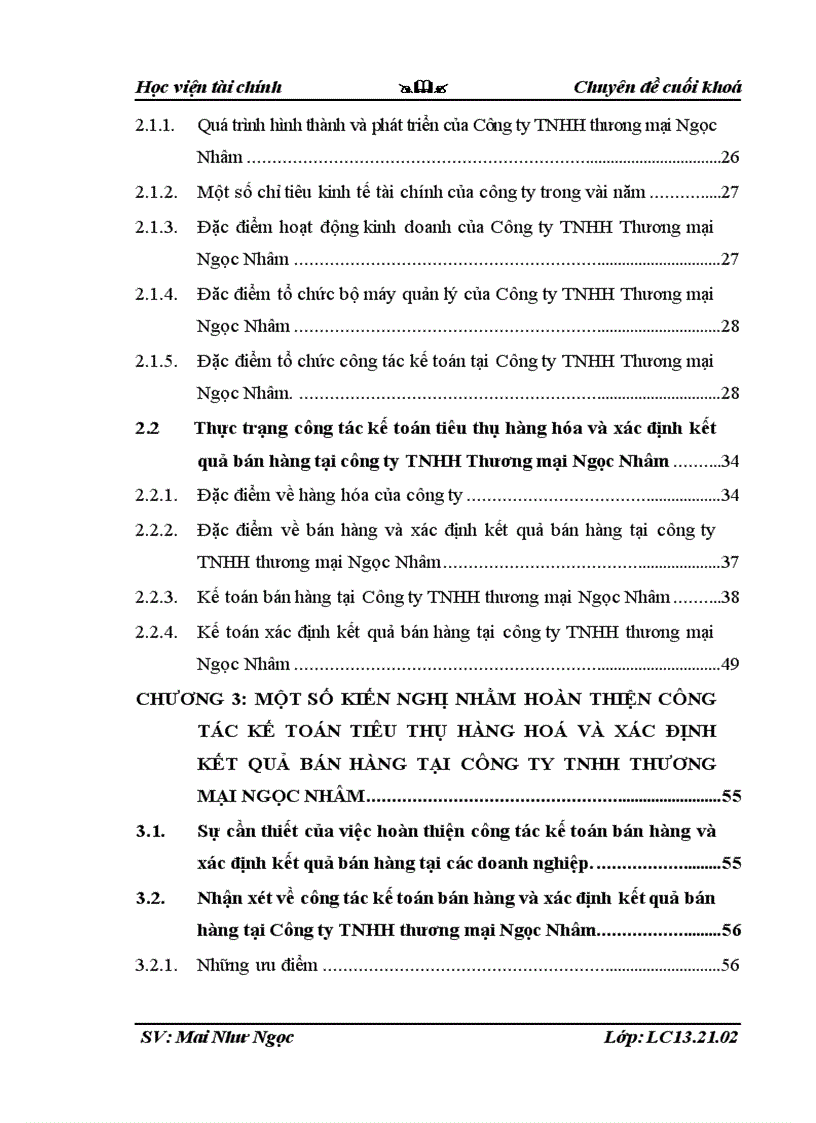 image for page Tổ chức công tác kế toán bán hàng và xác định kết quả bán hàng tại Công ty TNHH thương mại Ngọc Nhâm 3