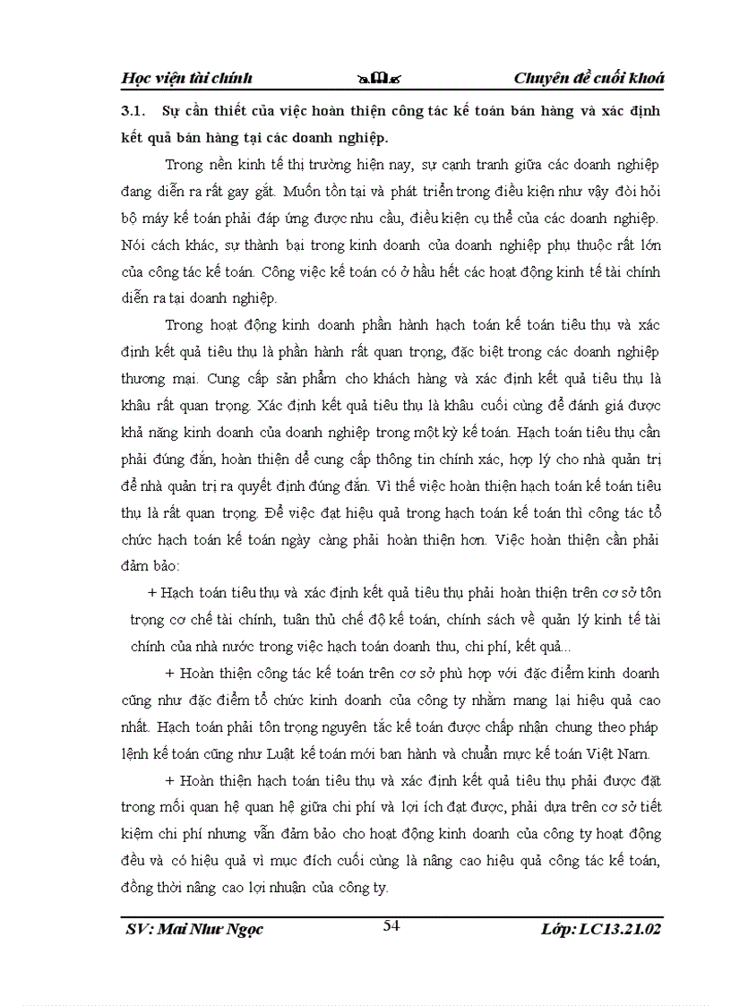 image for page Tổ chức công tác kế toán bán hàng và xác định kết quả bán hàng tại Công ty TNHH thương mại Ngọc Nhâm 3