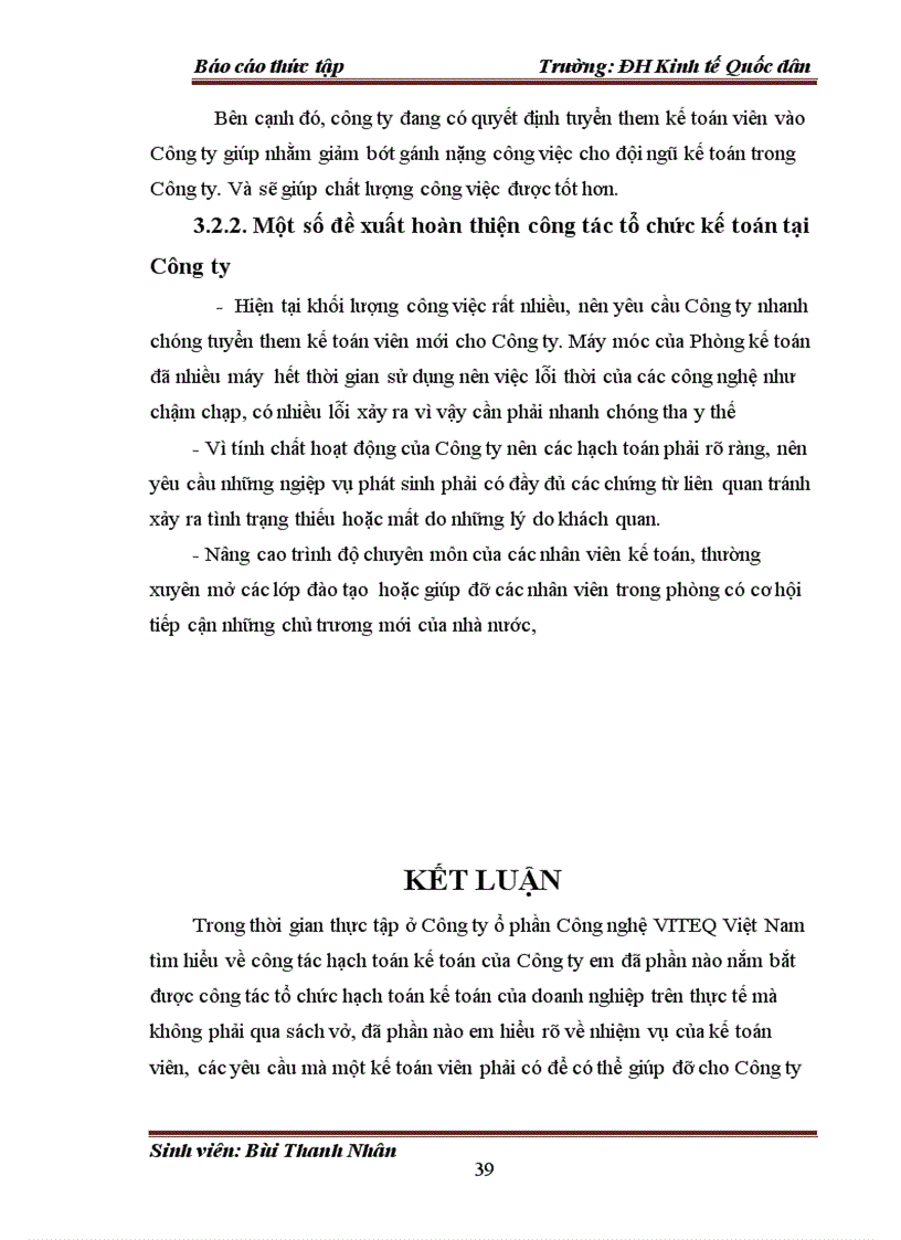 image for page Đánh giá thực trạng về tổ chức kế toán tại Công ty Cổ phần công nghệ VITEQ Việt Nam