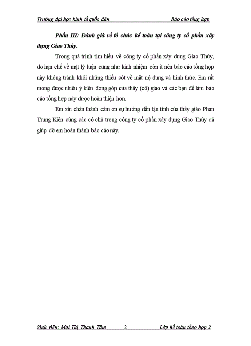 image for page Đánh giá về tổ chức kế toán tại công ty cổ phần xây dựng Giao Thủy