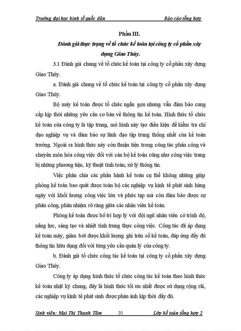image for page Đánh giá về tổ chức kế toán tại công ty cổ phần xây dựng Giao Thủy